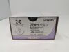 ETHICON VCP839D Coated Vicryl Plus Undyed Braided 2-0 Sutures