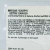 SMITH & NEPHEW REF 72201991 OSTEORAPTOR 2.3 Suture Anchor w/ONE ULTRABRAID (#2) Suture (Blue) ,EXP 2027/02