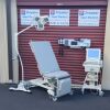 MPI Model 8087 with New Graphite Upholstery and Stir ups Power Up and Tilt Ultrasound Table