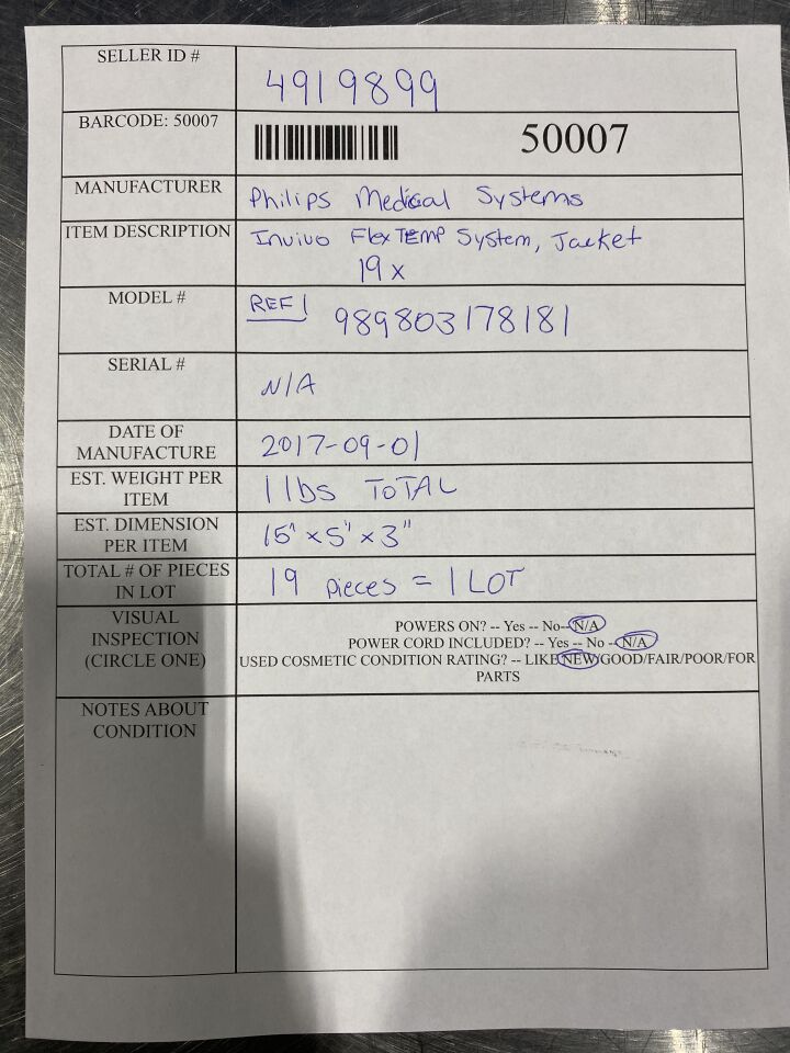 PHILIPS 989803178181 Flextemp System, Jacket