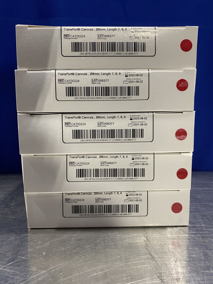 STRYKER CAT00224 Transport Cannula, 08mm, Length 7, 8, 9 - Lot of 5