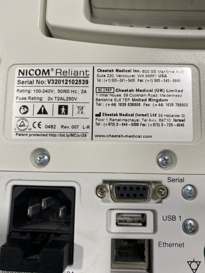 CHEETAH MEDICAL Nicom Reliant Monitor