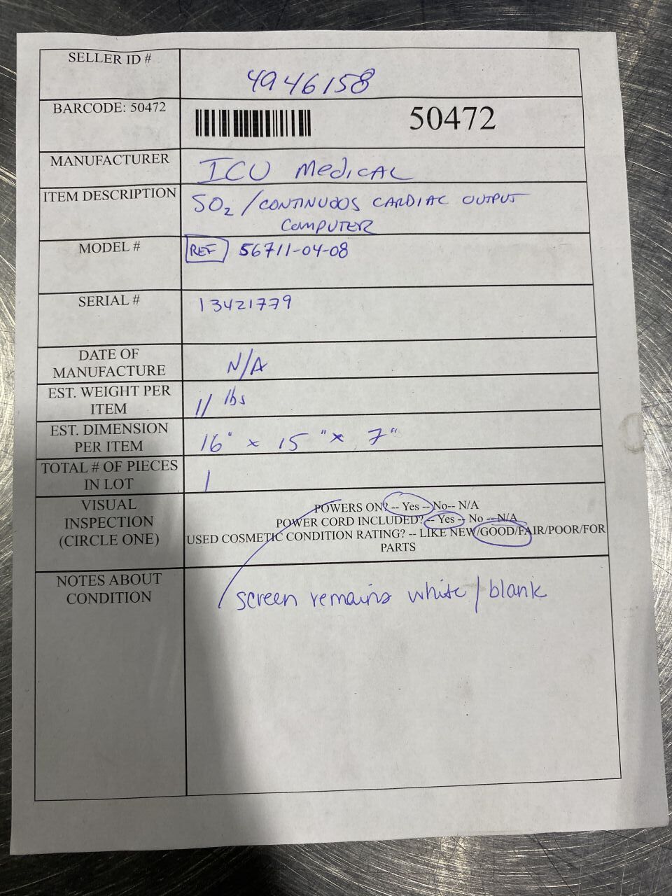 ICU MEDICAL 56711-04-08 Monitor