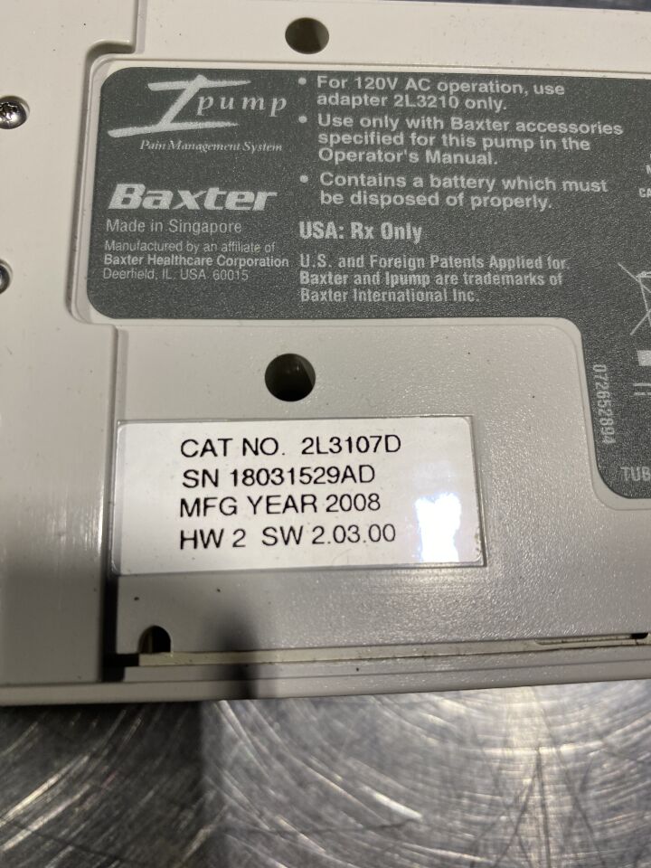 BAXTER I Pump Pump IV Infusion