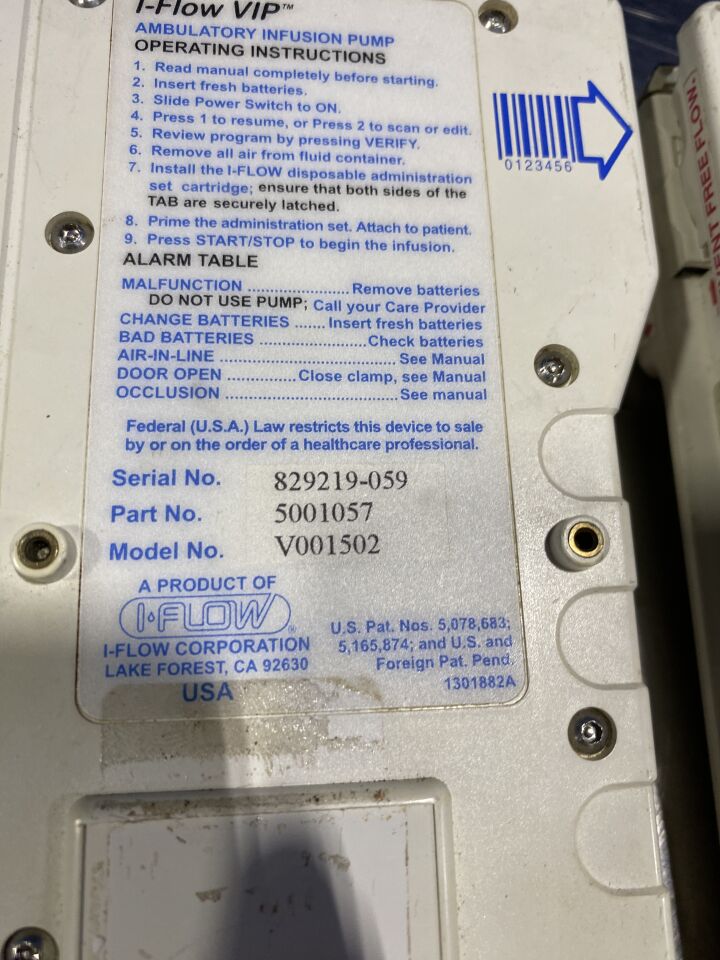 I-FLOW VIP V001502 - Lot of 6 Pump IV Infusion
