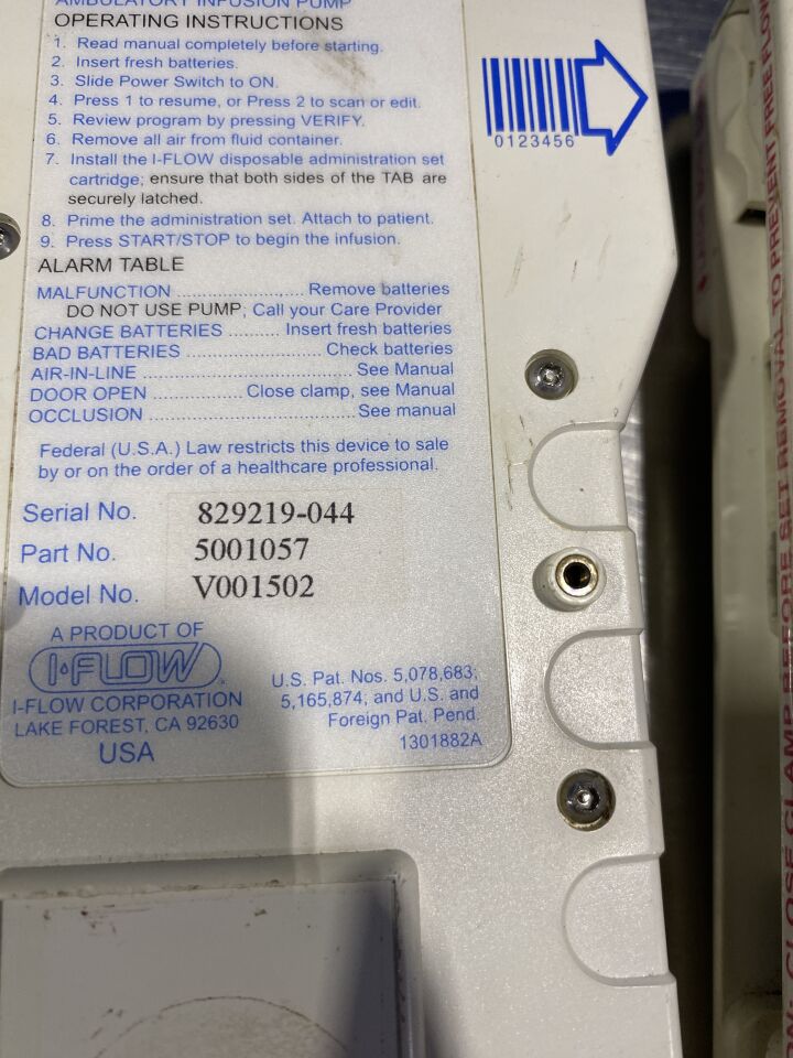 I-FLOW VIP V001502 - Lot of 6 Pump IV Infusion