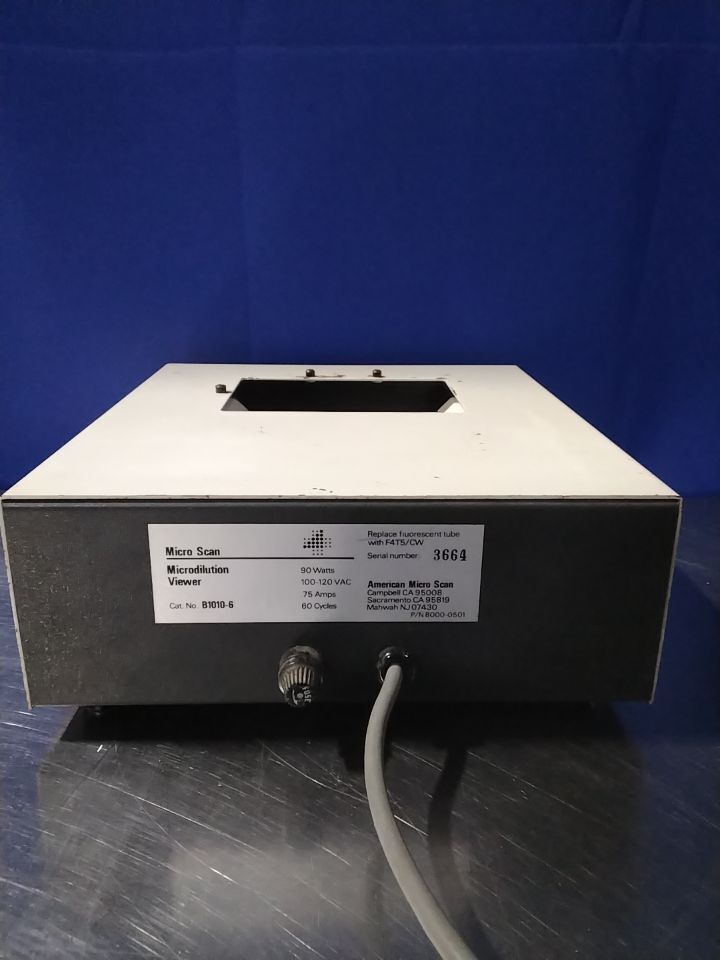 AMERICAN MICRO SCAN B1010-6 Microdilution Viewer Microbiology Analyzer