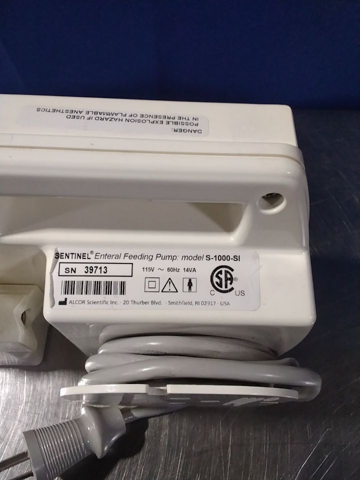 ALCOR SCIENTIFIC S-1000-SI SENTINEL Enteral Feeding Pump