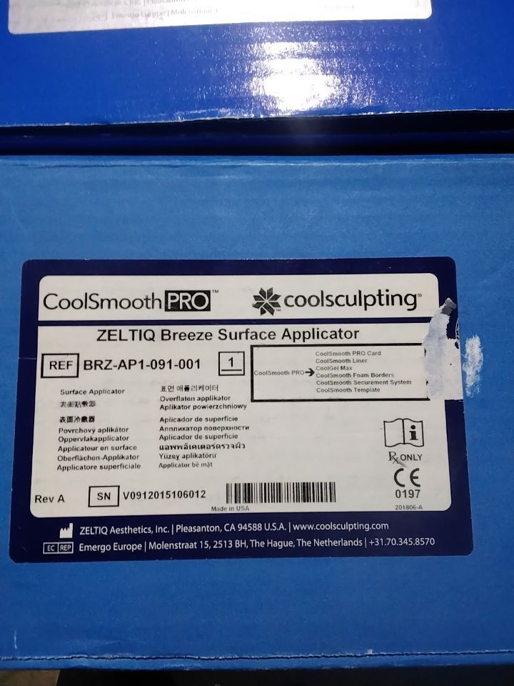 ZELTIQ AESTHETICS, INC. BRZ-CG1-BAM-110 Coolsculpting unit