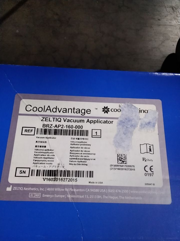 ZELTIQ AESTHETICS, INC. BRZ-CG1-BAM-110 Coolsculpting unit