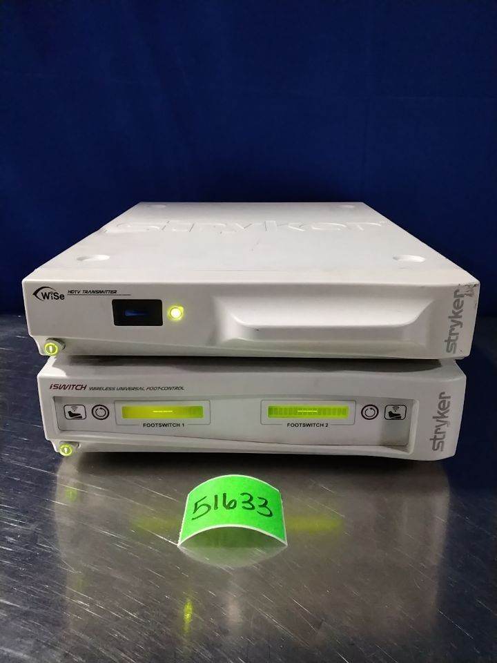 STRYKER 0240030971 & 277-200-100 HDTV TRANSMITTER & WIRELESS UNIVERSAL FOOT-CONTROL