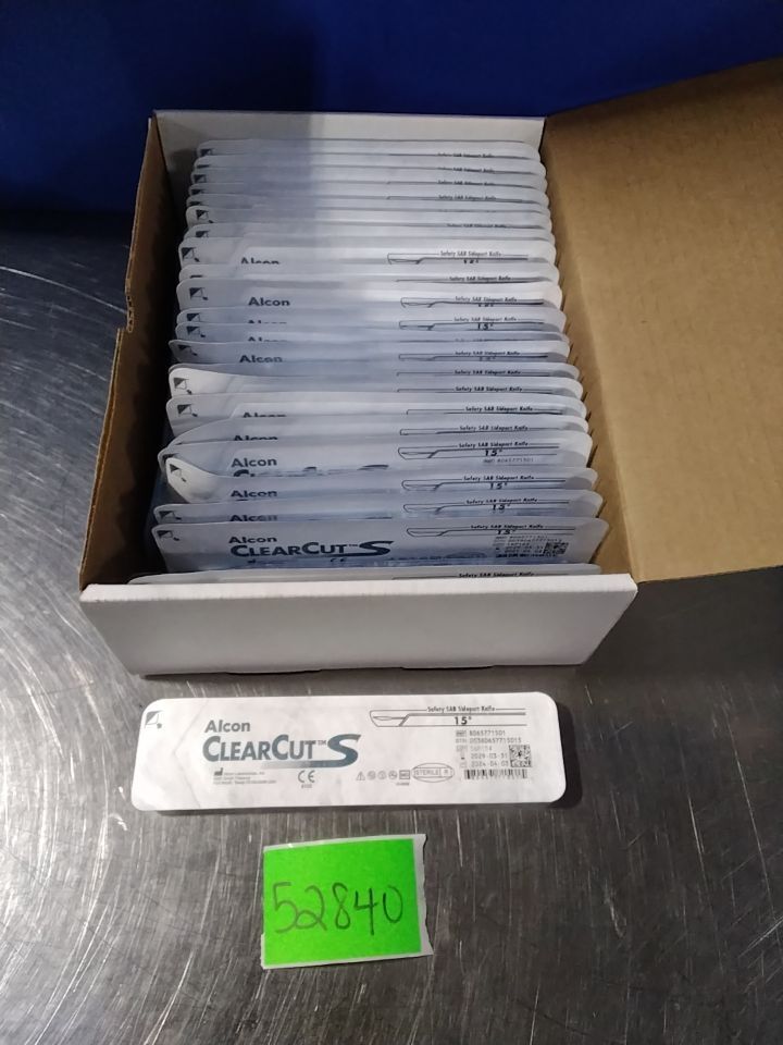 ALCON ClearCut S Safety SAB Sideport Knife 15 degree â Box of 48