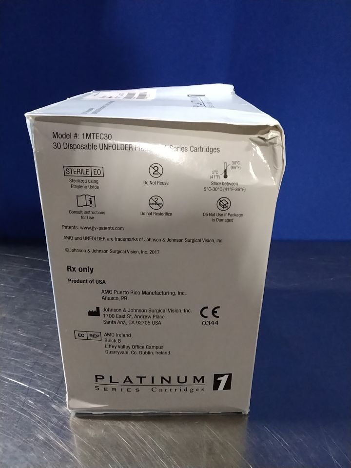 JOHNSON & JOHNSON 1MTEC30 UNFOLDER Platinum 1 Series Cartridges