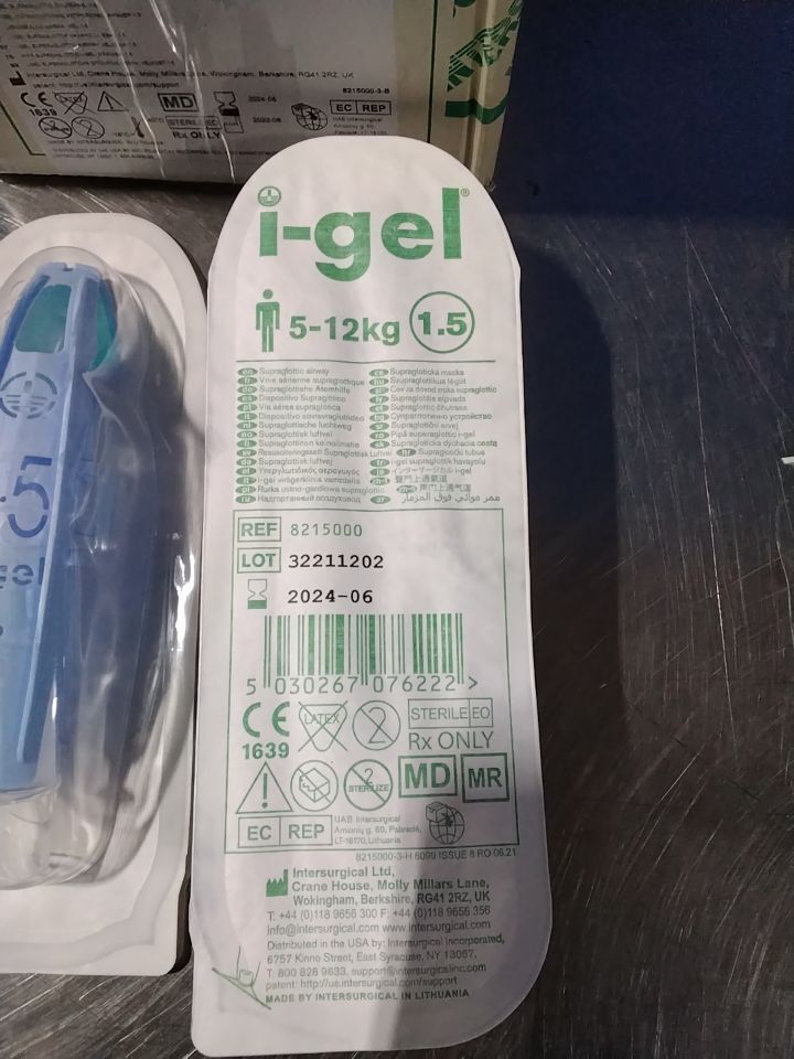 INTERSURGICAL LTD. 1.5 i-gel Supraglottic Airway Device