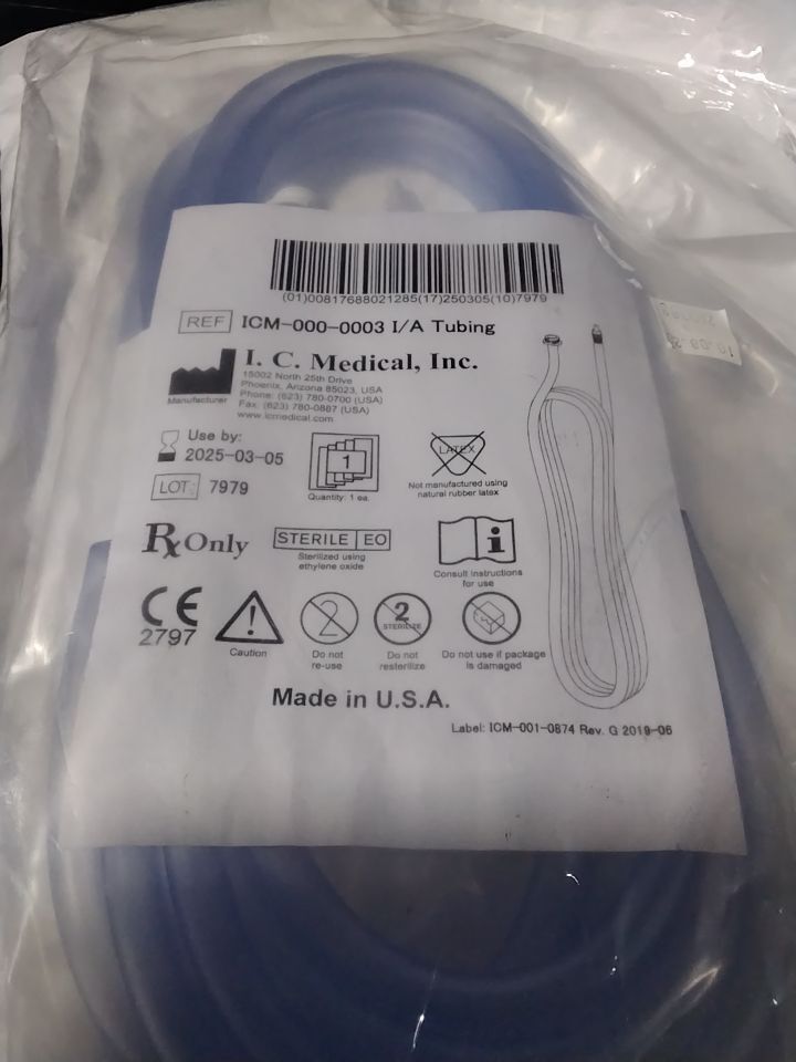 I.C. MEDICAL, INC. ICM-000-0003 I/A Medical Tubing