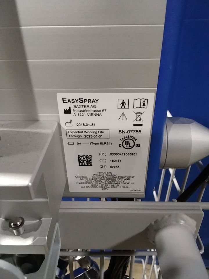 BAXTER EasySpray Type 6LR61 Pressure Tester
