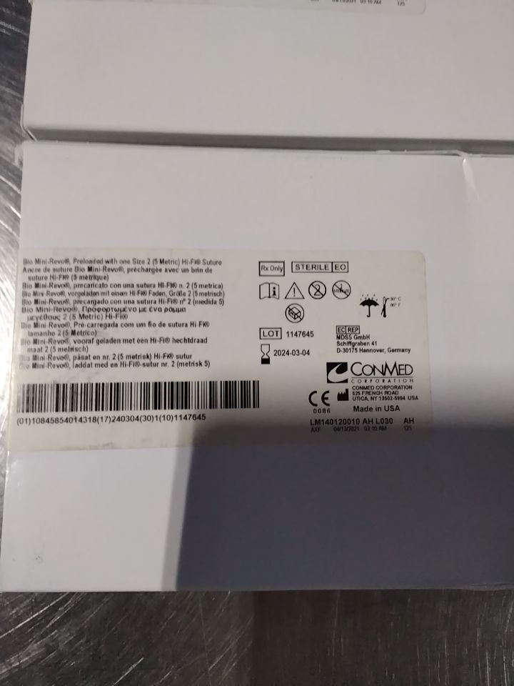 CONMED Bio Mini-Revo C6170H Suture Anchor - Lot of 2