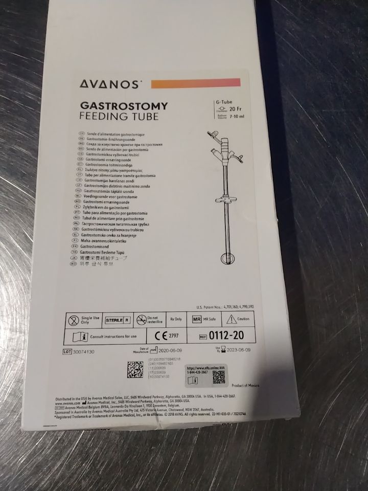 AVANOS 0112-20 Gastrostomy Feeding Tube