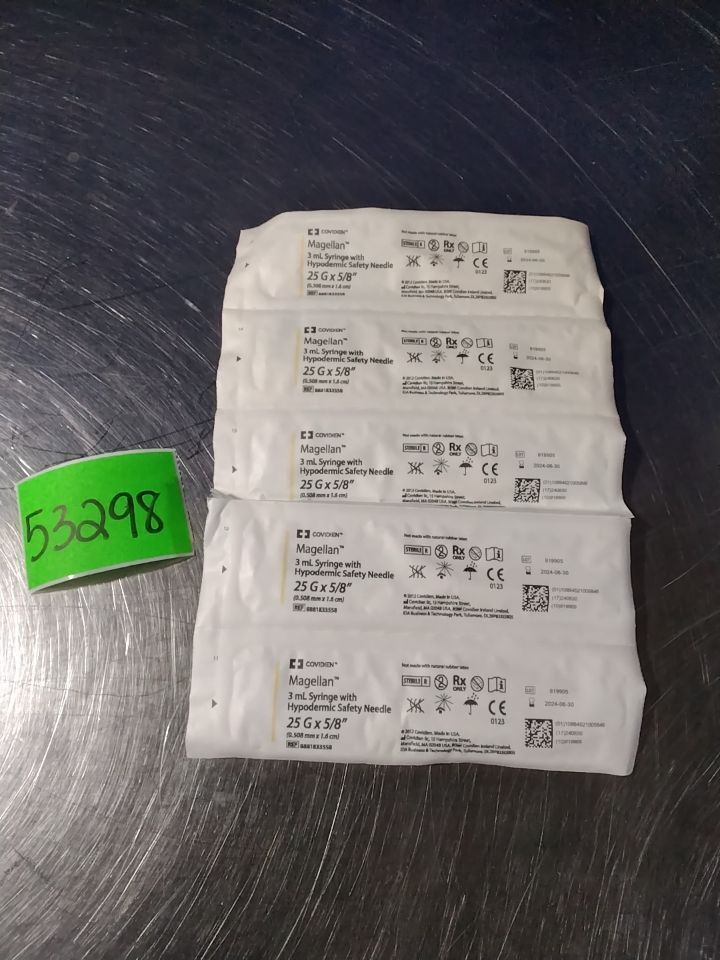 COVIDIEN 8881133558 Magellan Syringe with Hypodermic Safety Needle