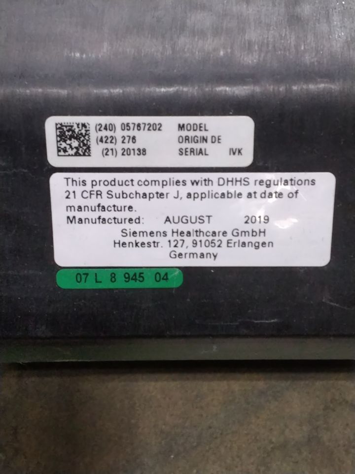 SIEMENS 05767202 X ray table top