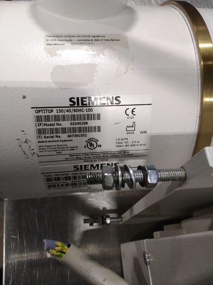 SIEMENS OPTITOP 150/40/80HC-100 X-Ray Tube