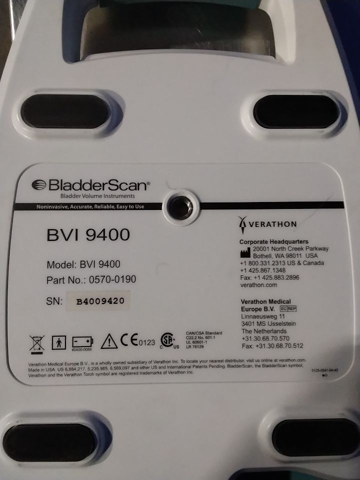 VERATHON BVI 9400 Bladder Scanner Urology