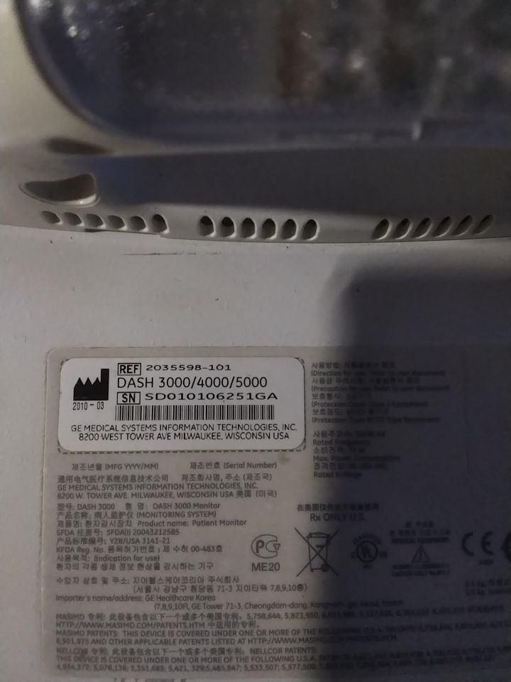GE Dash 3000 Patient Monitor