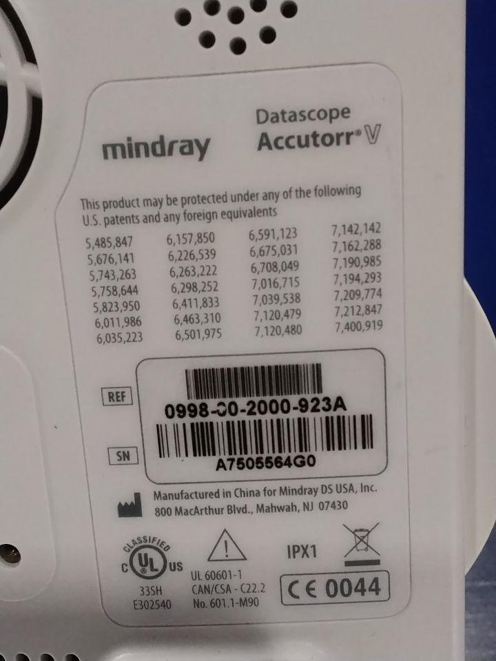 MINDRAY Accutorr V Monitor