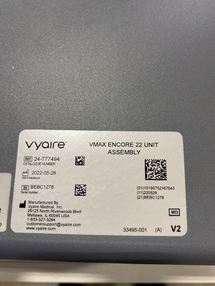 VYAIRE Vmax ENCORE 22 PFT Unit