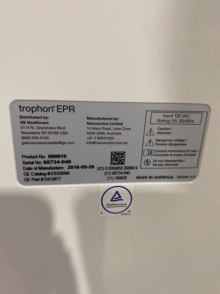 NANOSONICS LIMITED trophon EPR Washer / Disinfector
