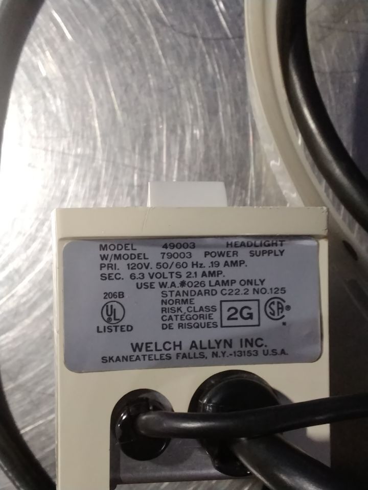 WELCH ALLYN 49003 Headlight