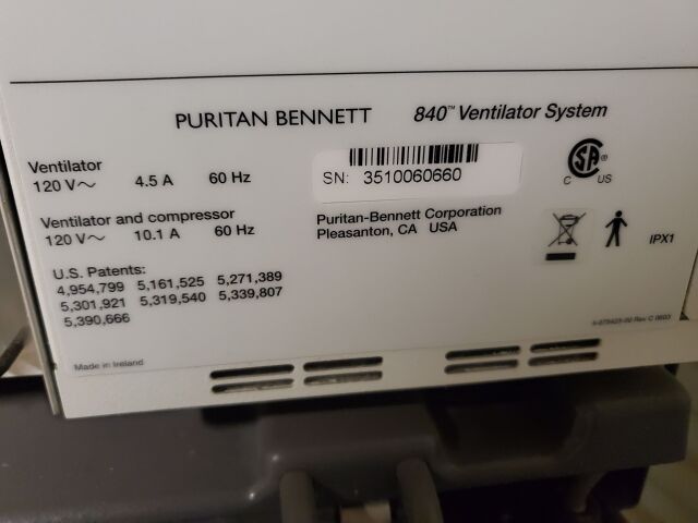 PURITAN BENNETT 840 (Lot of 3) Ventilator