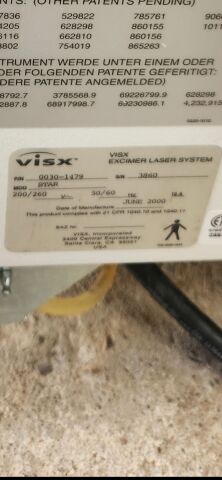 VISX VISX S4 IR Laser - Excimer
