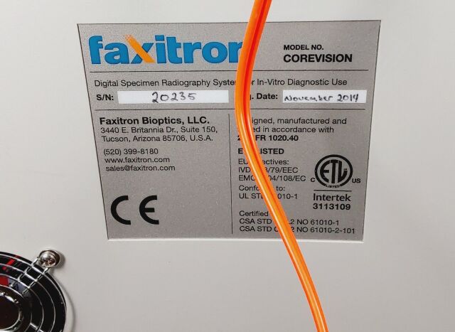 HOLOGIC FAXITRON MAMMOTOME COREVISION DIGITAL SPECIMEN RADIOGRAPHY SYSTEM