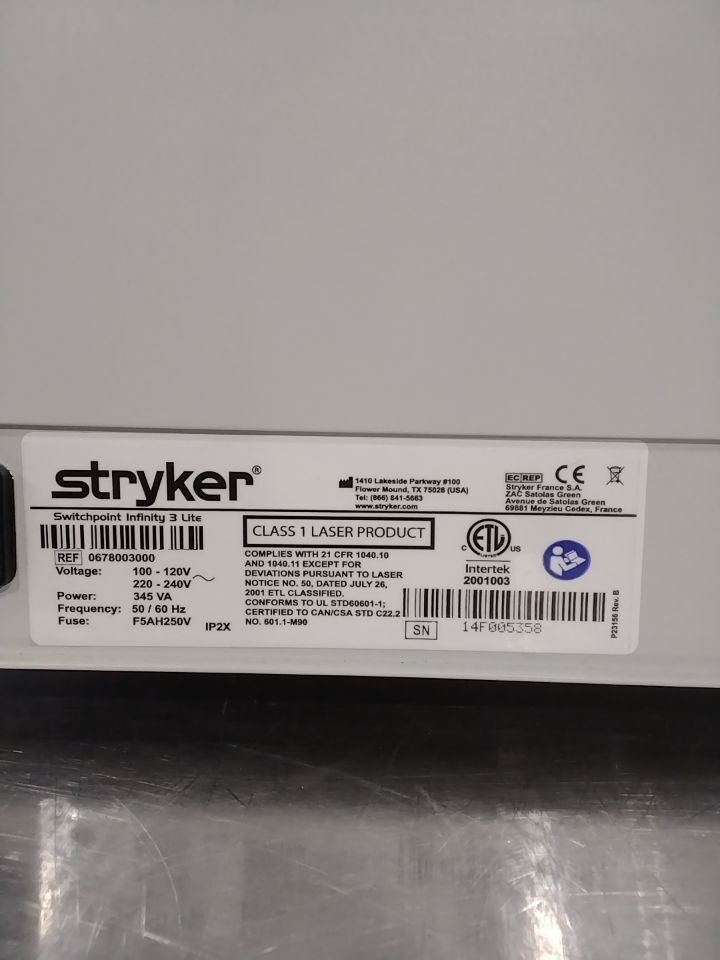 STRYKER Infinity 3+ Infinity 3- Lite Router & Control System