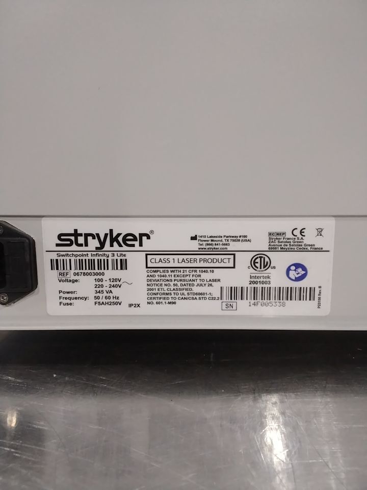 STRYKER Infinity 3+ Infinity 3- Lite. Router & Control System
