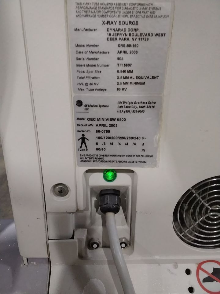 GE OEC MINIVIEW 6800 C-Arm