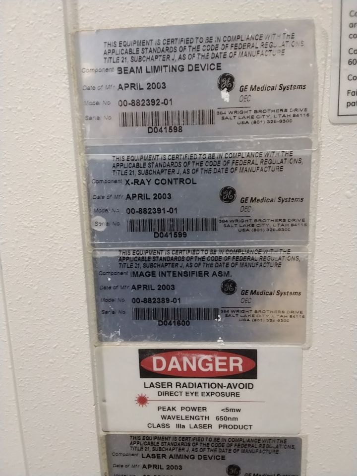 GE OEC MINIVIEW 6800 C-Arm