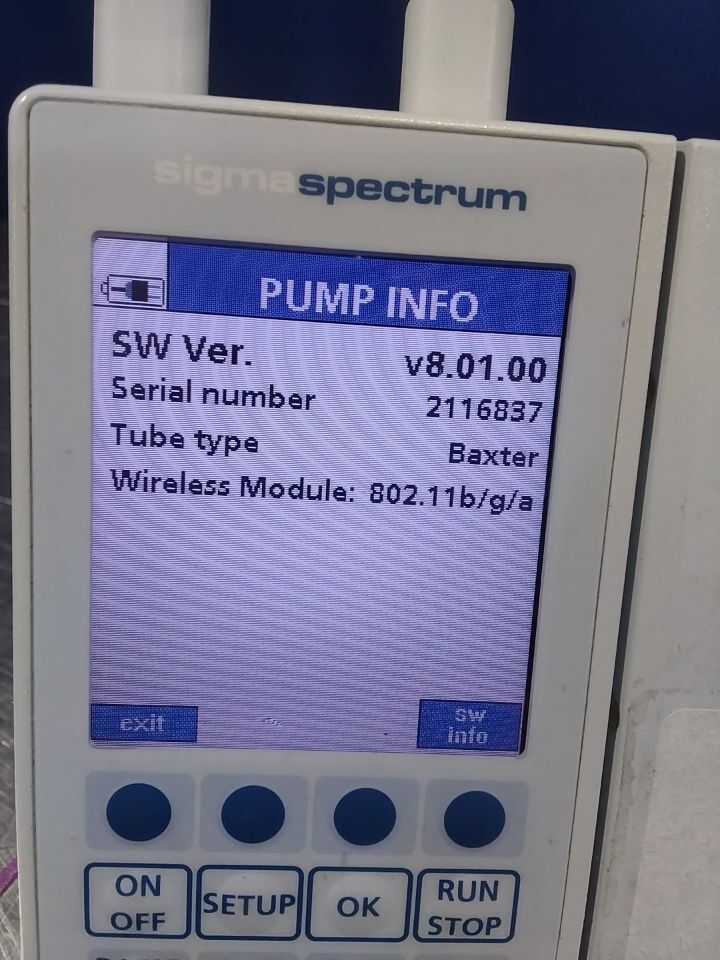 BAXTER Sigma Spectrum Pump IV Infusion