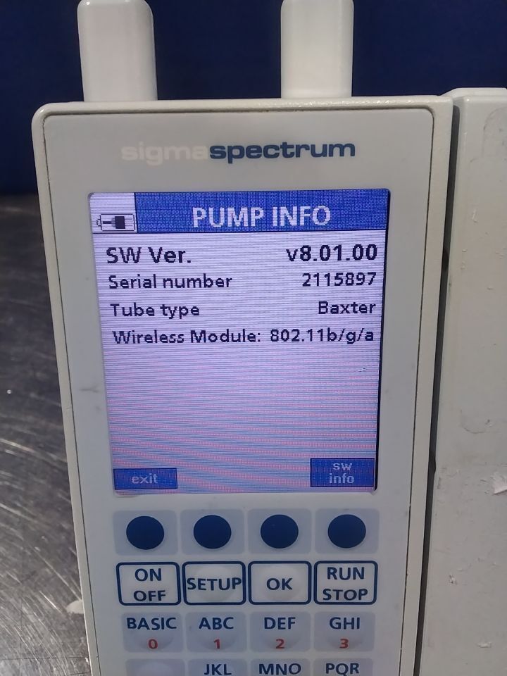BAXTER Sigma Spectrum Pump IV Infusion