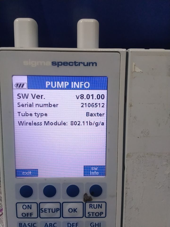 BAXTER Sigma Spectrum Pump IV Infusion