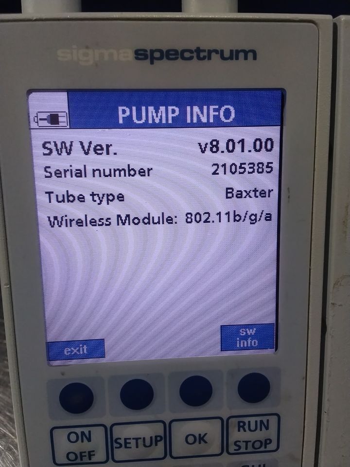 BAXTER Sigma Spectrum Pump IV Infusion