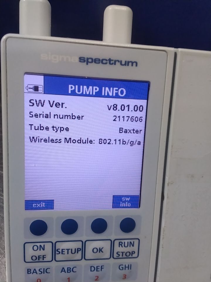 BAXTER Sigma Spectrum Pump IV Infusion