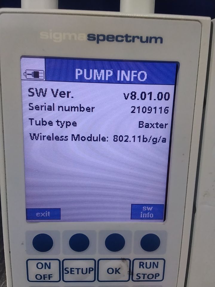 BAXTER Sigma Spectrum Pump IV Infusion