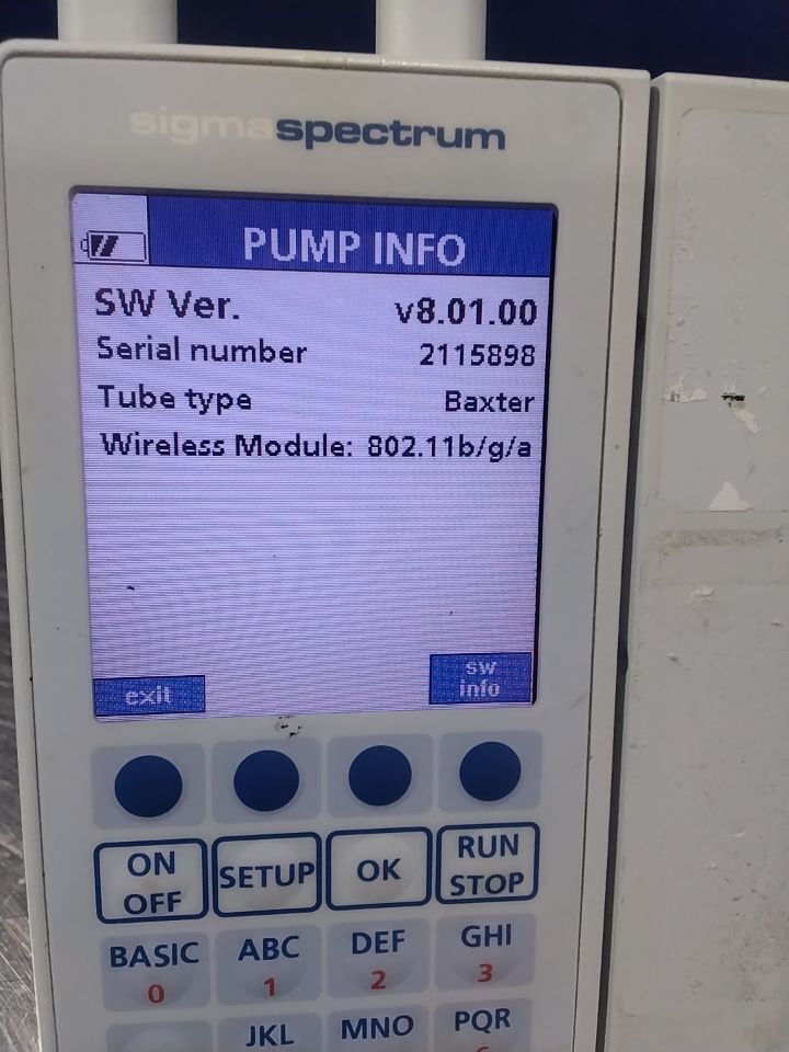 BAXTER Sigma Spectrum Pump IV Infusion