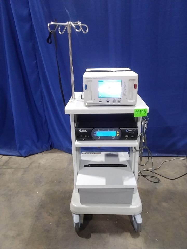 VARIOUS Arthroscope Equipment On Cart Arthroscopic Video System