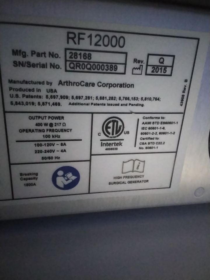 VARIOUS Arthroscope Equipment On Cart Arthroscopic Video System