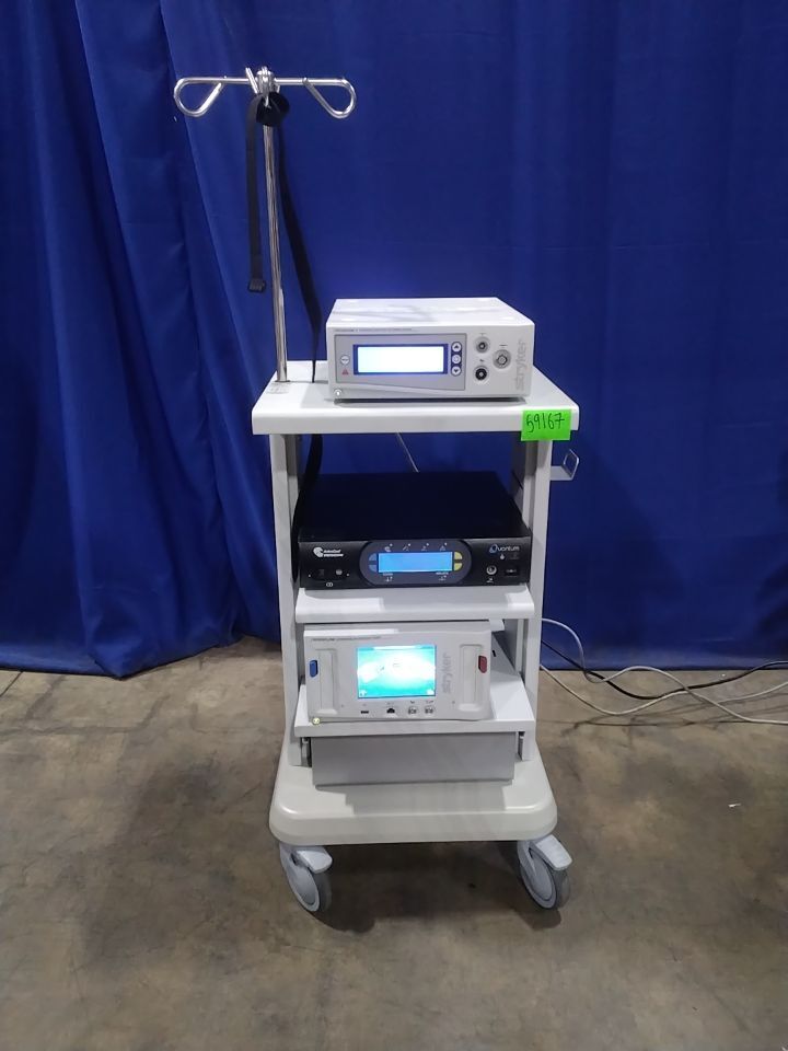 VARIOUS Arthroscope Equipment On Cart Arthroscopic Video System