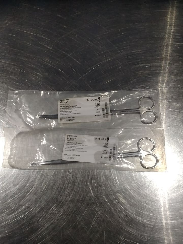 INTEGRA 5-188 Metzenbaum Scissors - Lot of 2