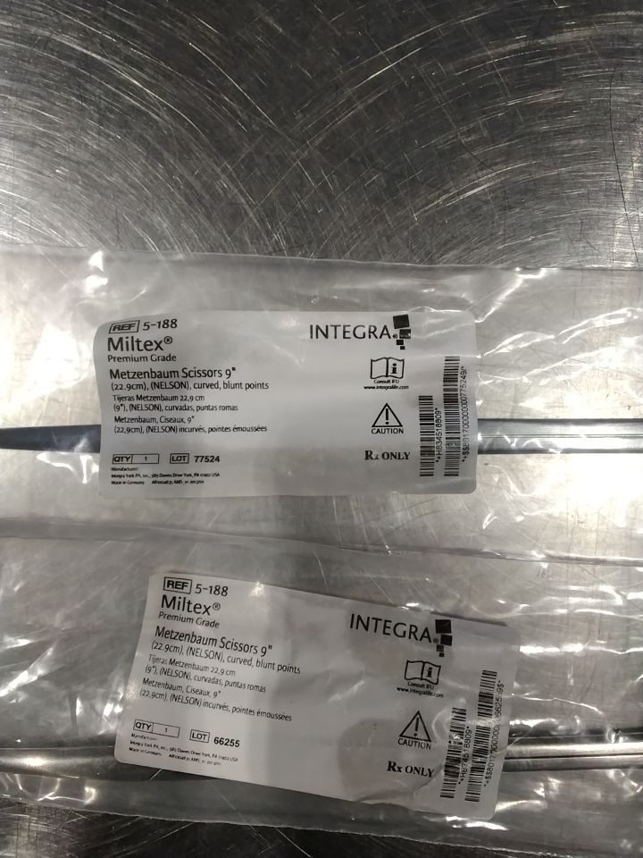 INTEGRA 5-188 Metzenbaum Scissors - Lot of 2